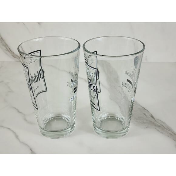 Red Brick Oktoberfest German Styler Lager Pint Beer Glass 16oz Drinkware x2 - Picture 8 of 13